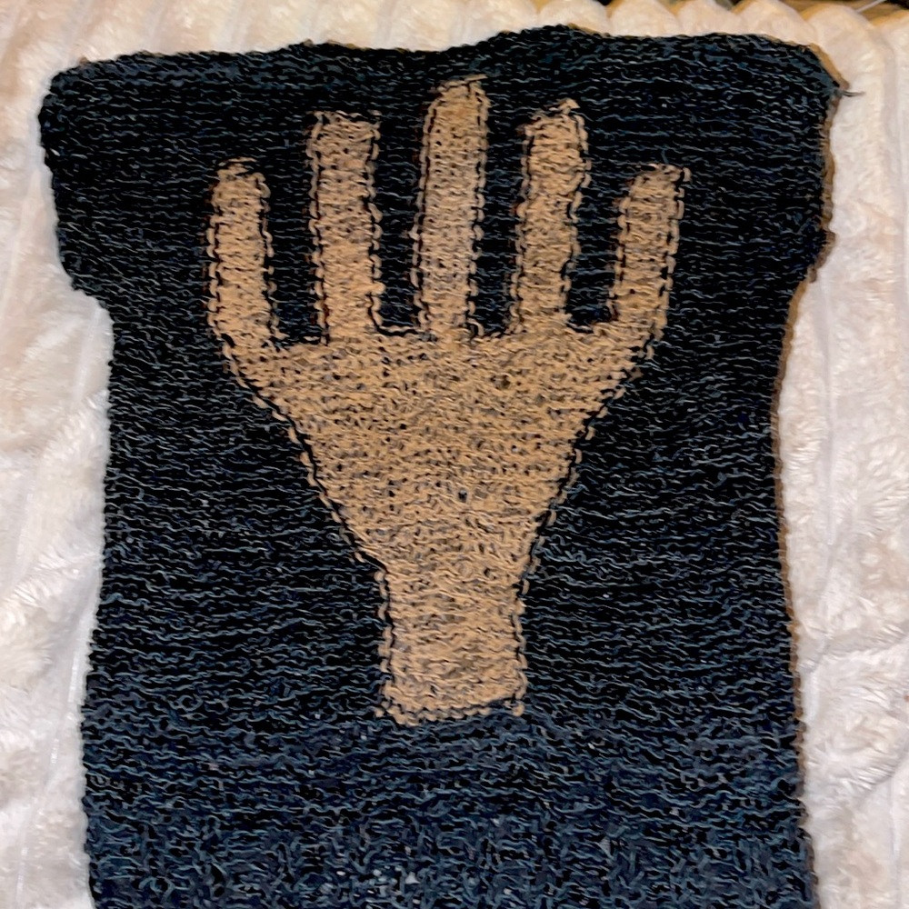 Rare Handmade Leather Knit Top – One of a Kind Statement Piece